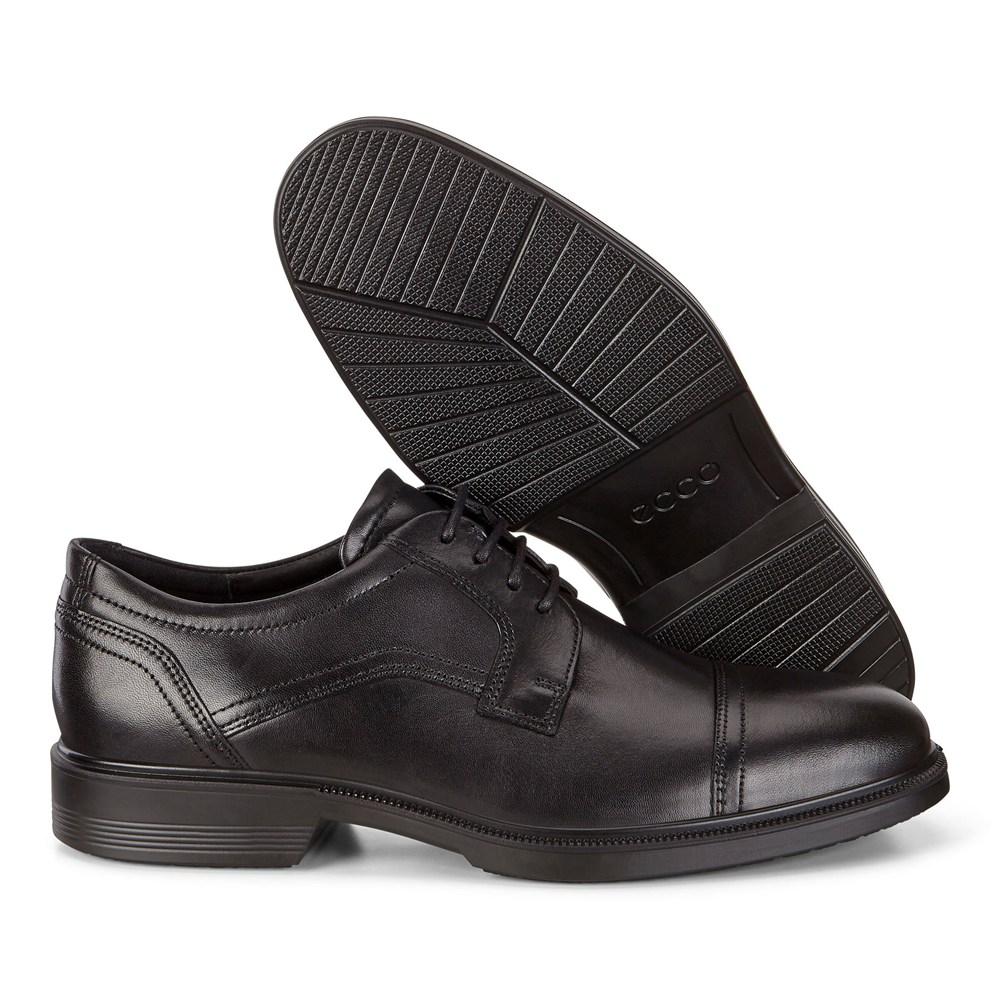 Zapatos De Vestir Hombre - ECCO Lisbon Cap Toe Tie - Negros - FZX307564